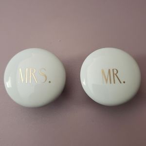 8 Mr. & Mrs. Ceramic Drawer Pulls